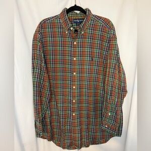 RALPH LAUREN BLAKE Long Sleeve Shirt L Cotton Multicolor Check